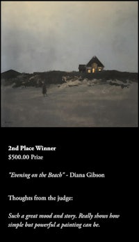 a painting of a house on the beach